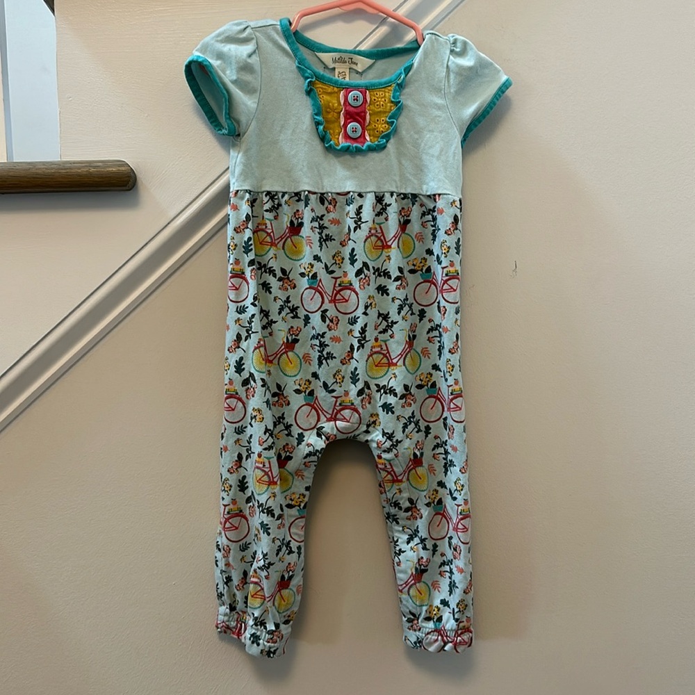 Matilda Jane PiggyBack Ride Romper baby girls size 6-12 months